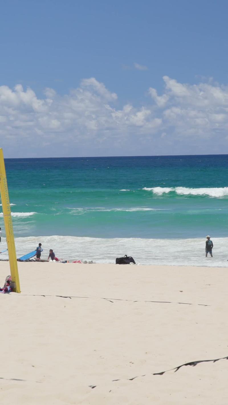 Surf School Day, Surfers Paradise (Gold Coast stock video)