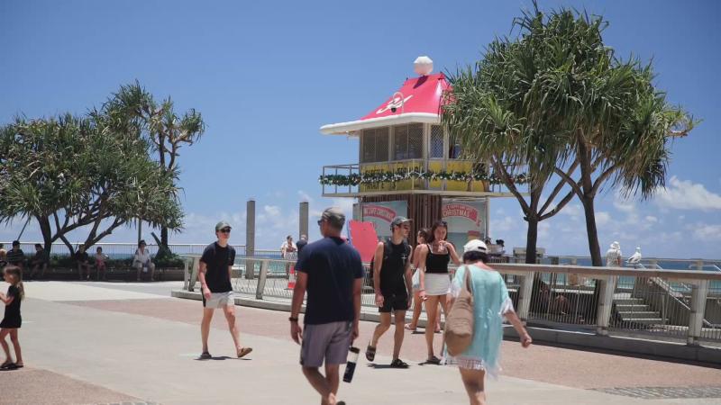 Christmas at the Tower, Surfers Paradise (Gold Coast stock video)